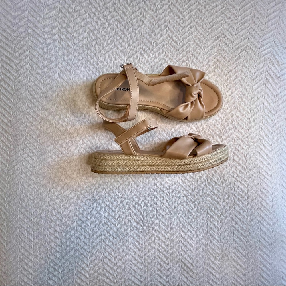 Nordstrom Espadrille Wedge Sandals in Beige Size 5 - Picture 3 of 5